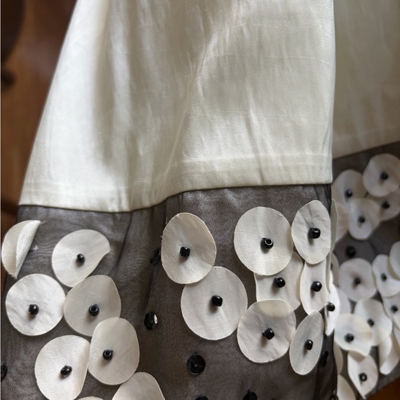 SL Fashions Black and Cream Midi Dress - Picture 3 of 3